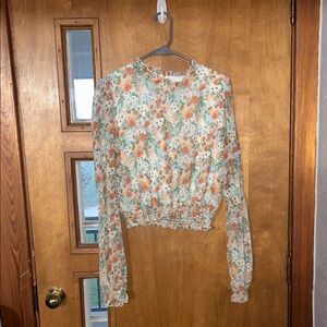 Peach Love California Floral Blouse